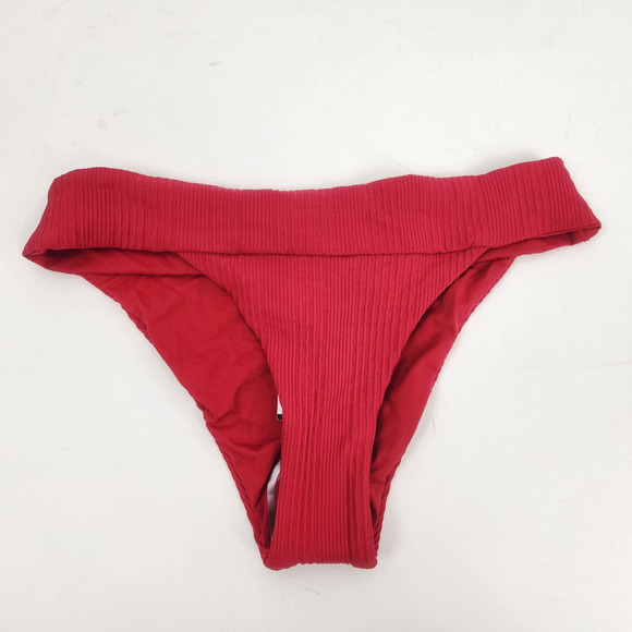L*Space Veronica Bikini Bottom in Lipstick Red Size Small NWOT Low Rise - Picture 1 of 4